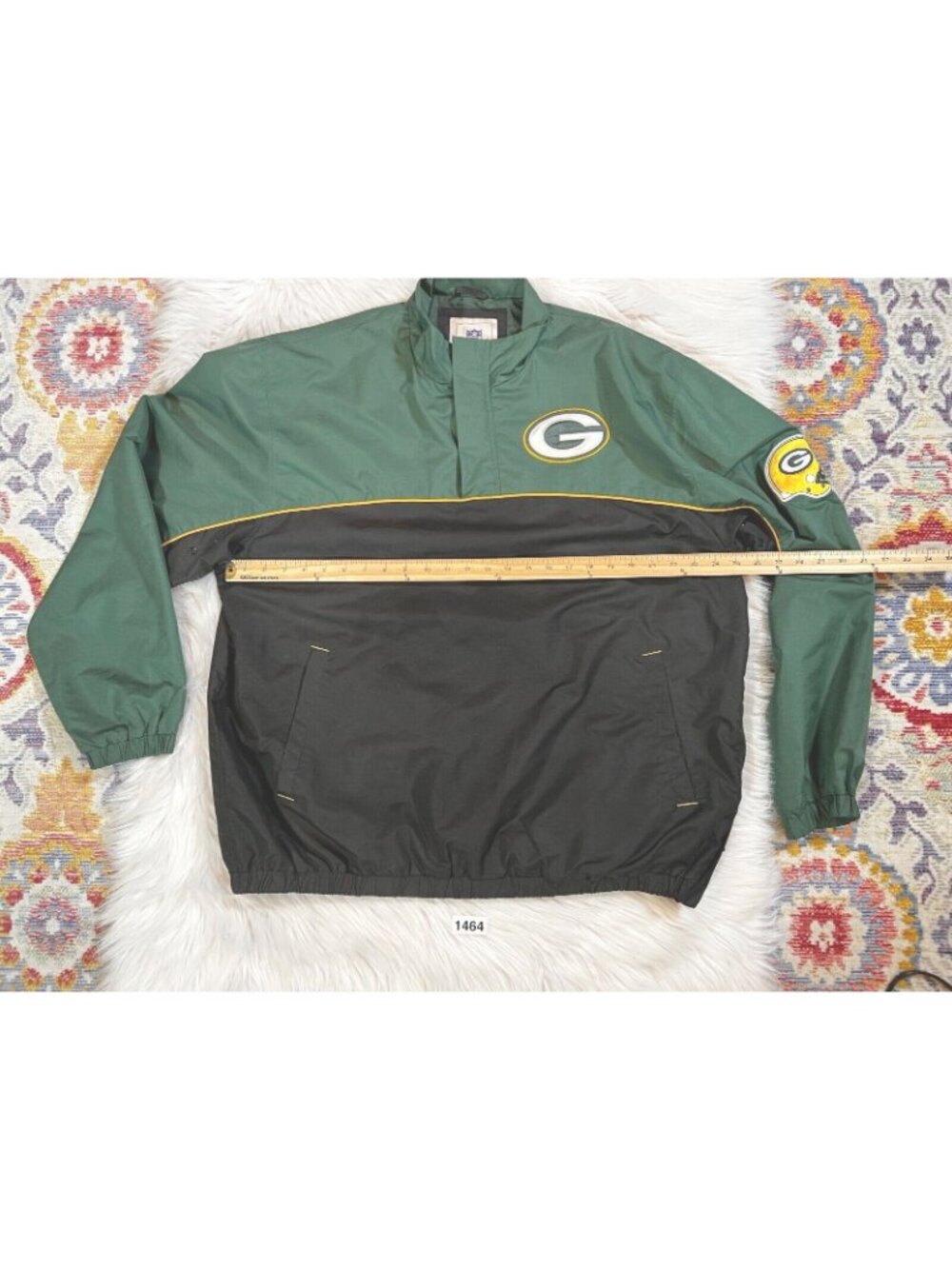 Vintage Green Bay Packers Jacket Mens XL Green Logo Athletic Windbreaker NFL - Picture 2 of 6